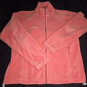 Columbia Fleece Jacket - Womens LARGE-Strawberry Pink-light,fall,winter,coat,